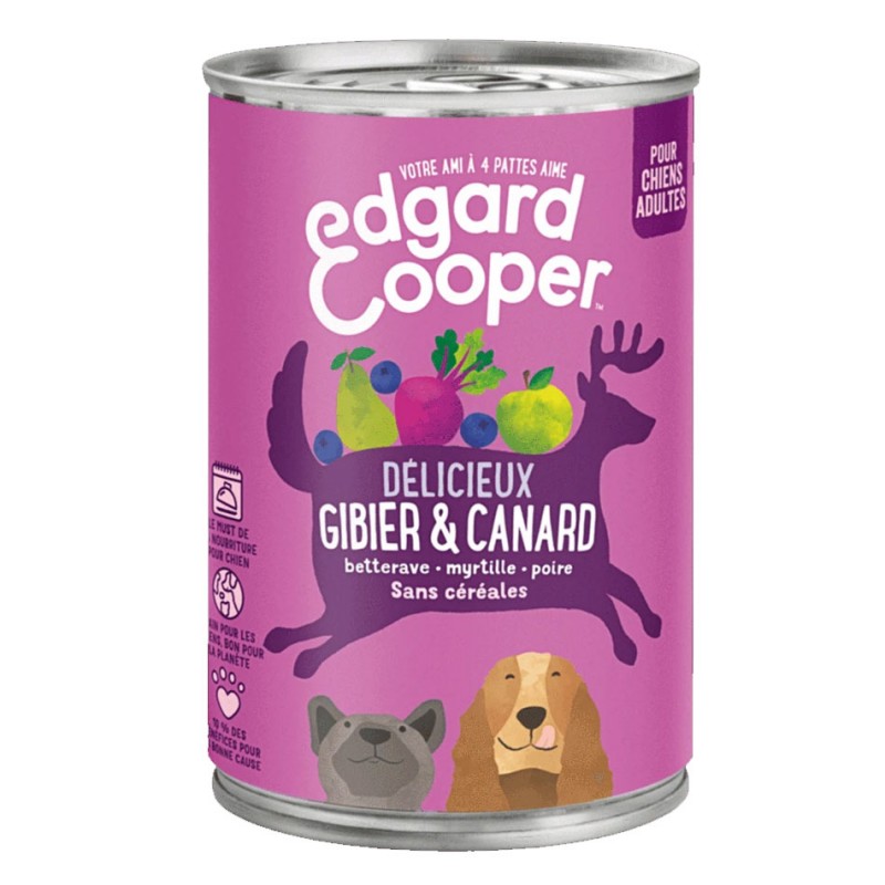 Edgard Cooper Boite Gibier & Canard EDGARD COOPER  Paté pour chien