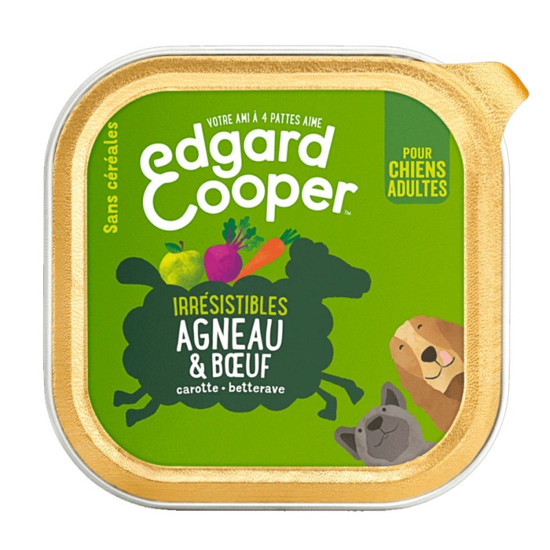 Terrine Edgard Cooper Agneau & boeuf EDGARD COOPER  Paté pour chien