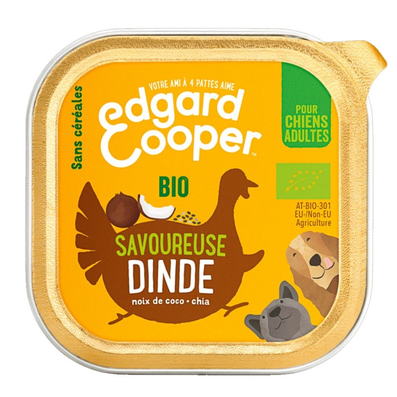 Terrine Edgard Cooper Dinde EDGARD COOPER  Paté pour chien