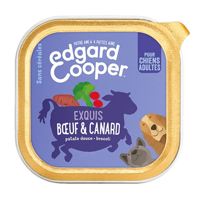 Terrine Edgard Cooper Boeuf & Canard EDGARD COOPER  Paté pour chien