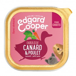 Terrine Edgard Cooper Chiot Canard & Poulet EDGARD COOPER  Paté pour chien