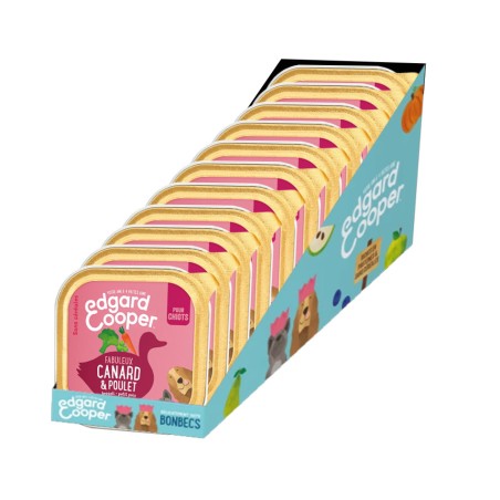 Terrine Edgard Cooper Chiot Canard & Poulet EDGARD COOPER  Paté pour chien