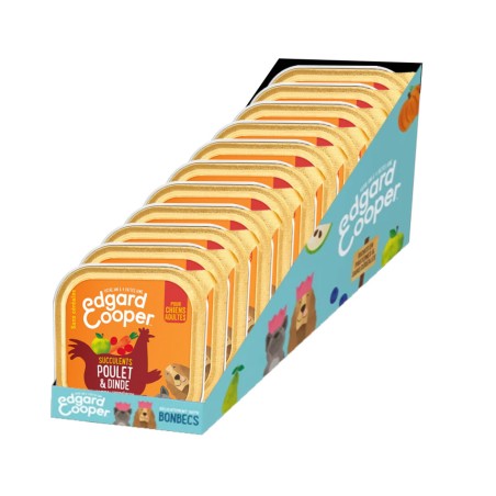 Terrine Edgard Cooper Poulet & Dinde EDGARD COOPER  Paté pour chien