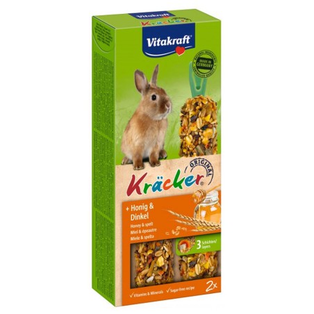 Kräcker Au Miel pour Lapins Nains Vitakraft VITAKRAFT VITOBEL 4008239250186 Friandise & Complément