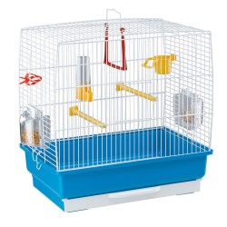 Cage à oiseaux Ferplast Ferplast Cage pour Canaris et Oiseaux Exotiques  CANTO, Petite Cage de Reproduction avec Séparation et Accessoires