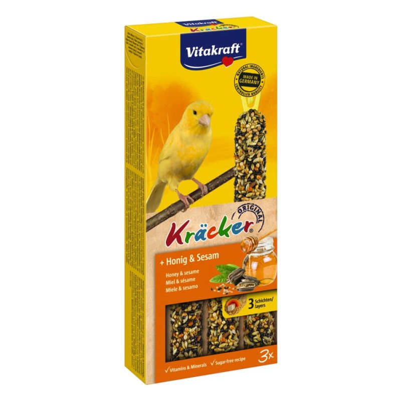 Vitakraft Kräcker Canaris au miel & sésame x3 VITAKRAFT VITOBEL 4008239212511 Canaris