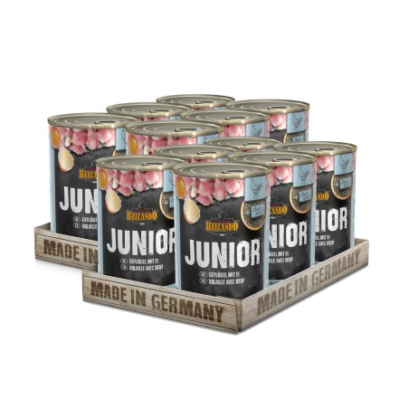 Boite Belcando Junior, Volaille & oeuf BELCANDO  Paté pour chien