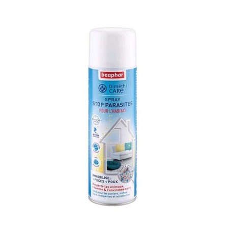 Spray Dimethicare stop parasites pour l'habitat BEAPHAR 8711231142750 Spray