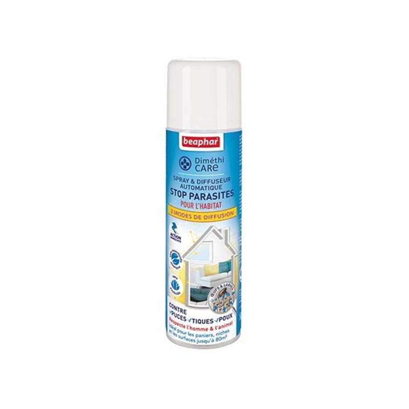 Spray & diffuseur Dimethicare stop parasites habitat BEAPHAR 8711231152650 Spray