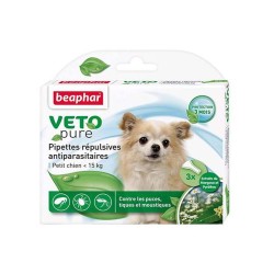 Pipettes antiparasitaires chien VetoPure BEAPHAR  Pipettes