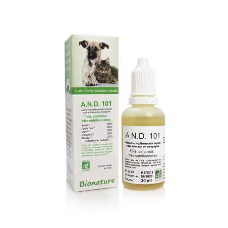 Equilibre hépatique A.N.D 101 Bionature ANIBIO 3760112260118 Compléments alimentaires