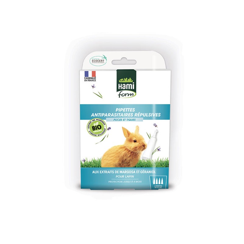 Pipettes antiparasitaires pour lapin HAMI 3469980017199 Hygiène & Soins