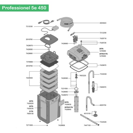 Axe + Manchon (7428590) Eheim Prof 3e et 5e EHEIM 4011708744796 Axe