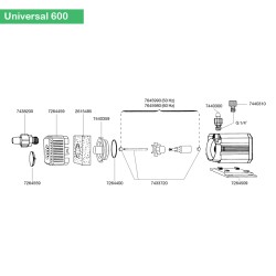 Turbine + axe (7645990) Eheim Universal 600 EHEIM 4011708761984 Rotor