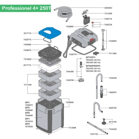 Joint cuve (7428770) Eheim Prof 3, 3e, 4+ et 5e EHEIM 4011708744963 Joint