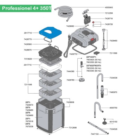 Joint cuve (7428770) Eheim Prof 3, 3e, 4+ et 5e EHEIM 4011708744963 Joint