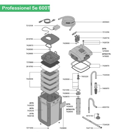 Clip de fermeture (7428608) Eheim Prof 3, 3e, 4+ et 5e EHEIM 4011708744512 Petit matériel