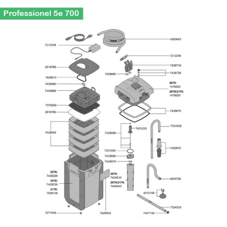 Clip de fermeture (7428608) Eheim Prof 3, 3e, 4+ et 5e EHEIM 4011708744512 Petit matériel