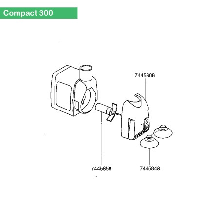 Turbine* (7445858) Eheim Compact 300 et mini-filtre EHEIM 4011708744178 Rotor