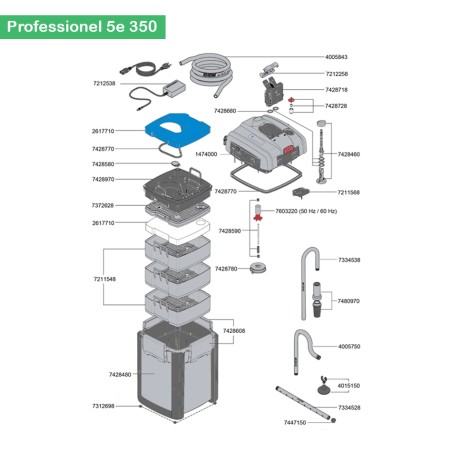 Pied de cuve (7312698) Eheim Professionel et Ecco EHEIM 4011708732137 Petit matériel