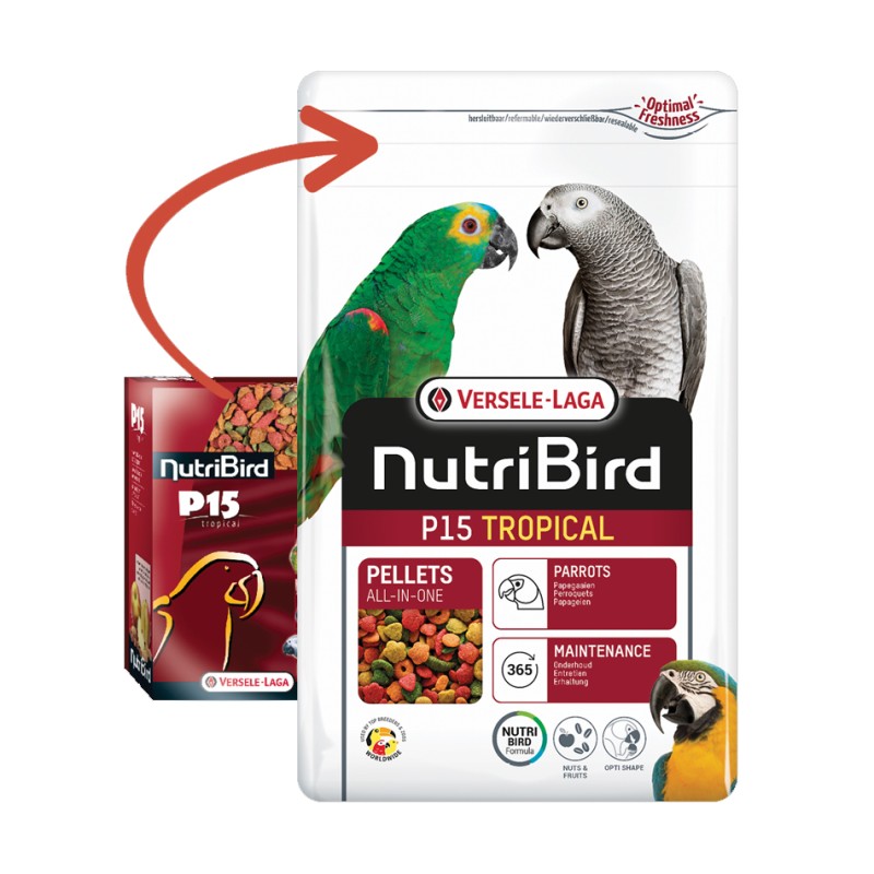 Versele Laga Nutribird P15 Tropical Perroquet VERSELE LAGA 5410340221280 Grande Perruche, Perroquet