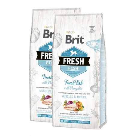 Croquettes Brit Fresh poisson/citrouille - Adulte BRIT  Croquettes Brit Fresh
