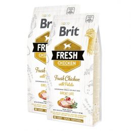 Croquettes Brit Fresh poulet/pommes de terre Adulte BRIT  Croquettes Brit Fresh