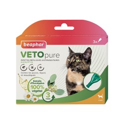 Pipettes répulsives antiparasitaires pour chat BEAPHAR  Pipettes et spray