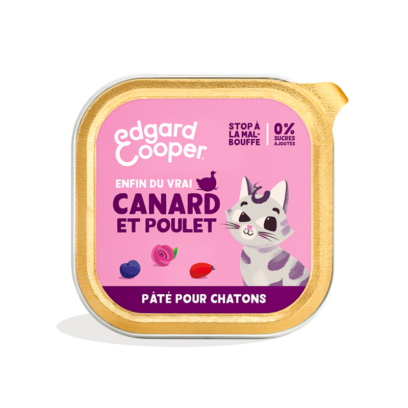 Boite Edgard Cooper - Canard & Poulet Patée pour chatons EDGARD COOPER 5407009641183 Boîtes, pochons alimentation humide pour...