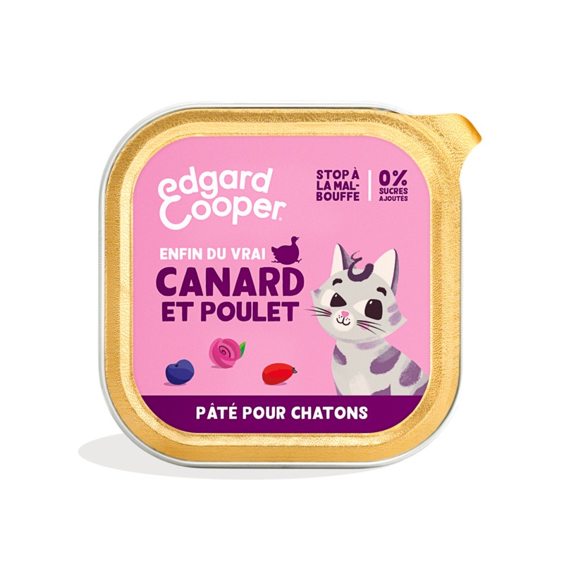 Boite Edgard Cooper - Canard & Poulet Patée pour chatons EDGARD COOPER 5407009641183 Boîtes, pochons alimentation humide pour...