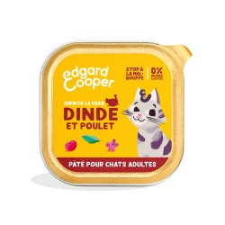 Boite Edgar Cooper - Dinde & poulet EDGARD COOPER 5407009641220 Boîtes, pochons alimentation humide pour chats