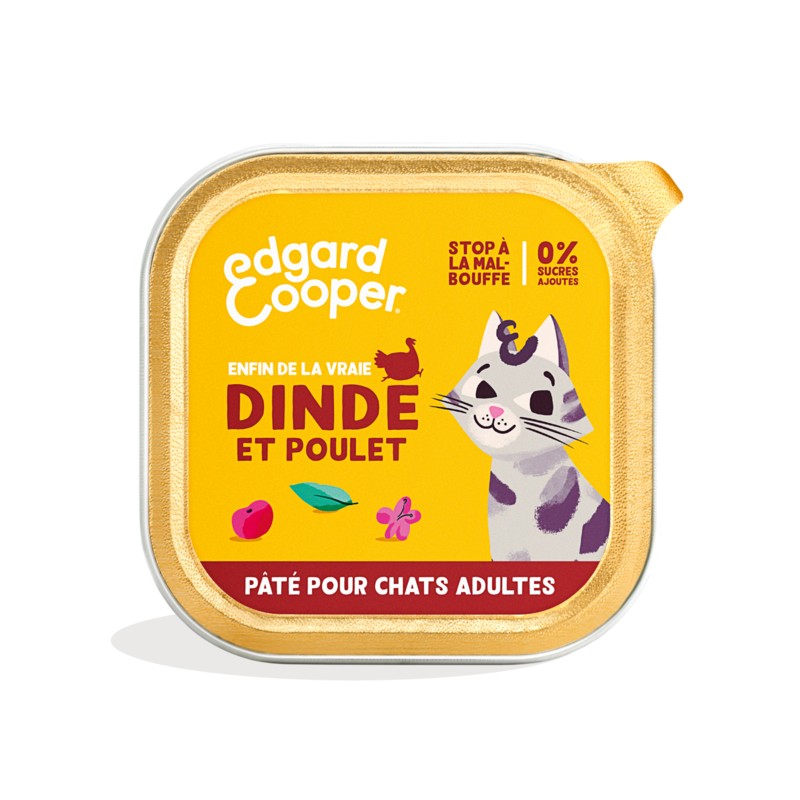 Boite Edgar Cooper - Dinde & poulet EDGARD COOPER 5407009641220 Boîtes, pochons alimentation humide pour chats