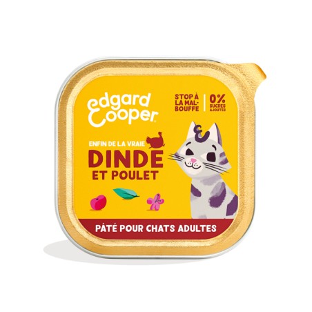 Boite Edgar Cooper - Dinde & poulet EDGARD COOPER 5407009641220 Boîtes, pochons alimentation humide pour chats
