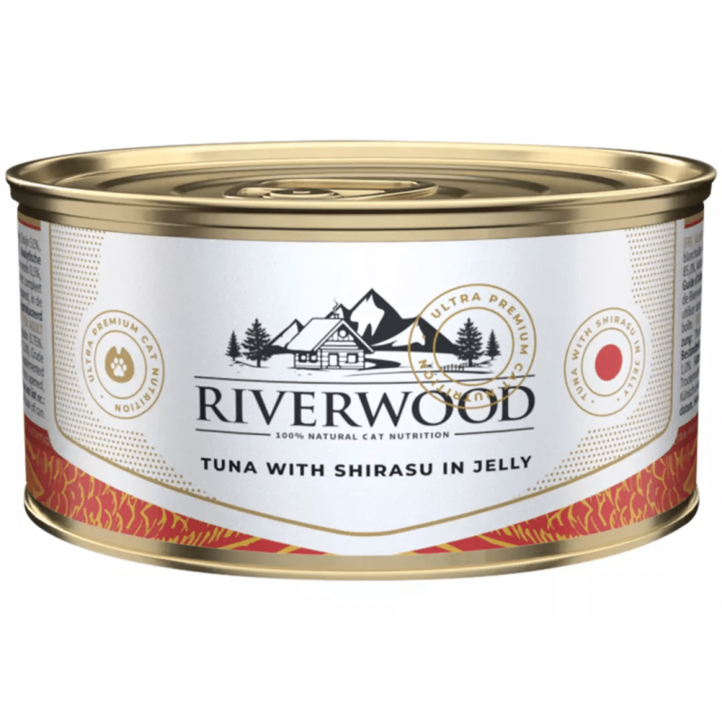 Boite Riverwood - terrine Thon avec Shirasu pour chat PSF RIVERWOOD 8720514561935 Boîtes, pochons alimentation humide pour chats