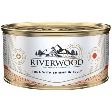 Boite Riverwood - Terrine Thon avec crevettes pour chat PSF RIVERWOOD 8720514561959 Alimentation