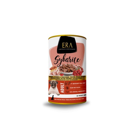 Pâtée ERA Sybarite pour chien adulte - Bœuf, Porc, Poulet au Sanglier ERA 8437020409810 Pâtés ERA Sybarite