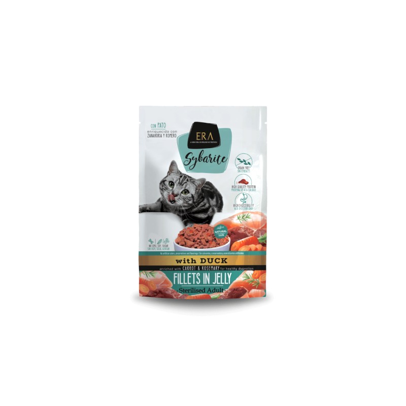 Filets en gelée ERA Sybarite pour Chats Adultes – Canard & Poulet ERA 8437021991222 Alimentation