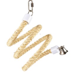 Corde spirale en sisal avec clochette Duvo+ DUVO+  Oiseaux