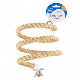Corde spirale en sisal avec clochette Duvo+ DUVO+  Oiseaux