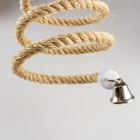 Corde spirale en sisal avec clochette Duvo+ DUVO+  Oiseaux