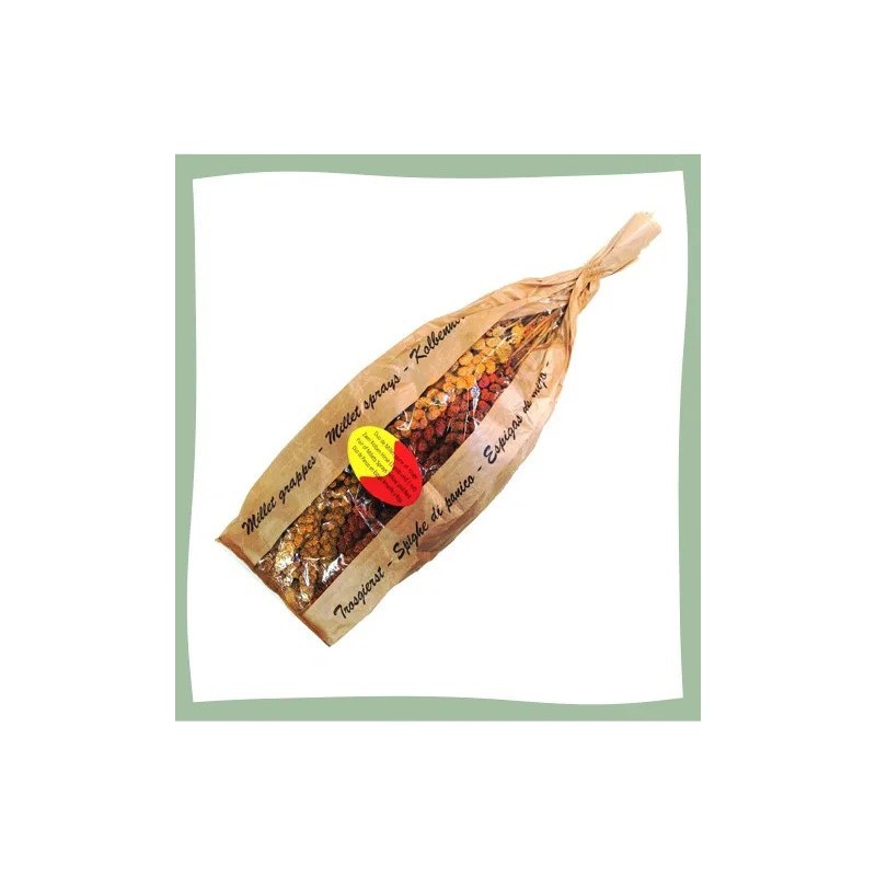 Millet en grappe duo jaune et rouge - 400g MOREAU  3760185831055 Canaris