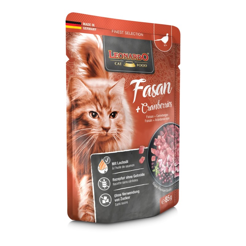 Terrine pour Chat Leonardo Faisan & Canneberges LEONARDO  Terrines Leonardo