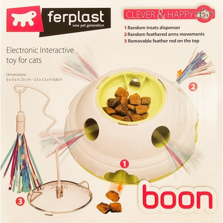 Jouet interactif distributeur de croquettes et/ou friandises pour chat