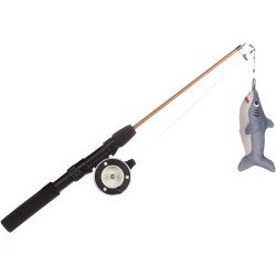 canne à pêche extensible avec jouet requin - Jouet Flamingo