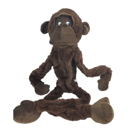 Jouet Singe Madina marron 57cm pour chien - Flamingo