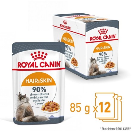 Royal Canin HAIR & SKIN en gelée - 12x85Gr