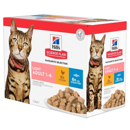 hill-s-science-plan-adult-light-multi-pack-12x85gr-pour-chat