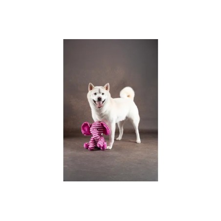 peluche-elephant-rose-azor-28cm-pour-chien-flamingo