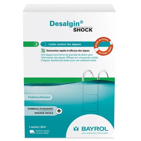desalgin-shock-16-kg-bayrol - Anti-algues sous forme de granulés de ch