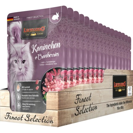 Terrine pour Chat – « Lapin + Canneberges » – Leonardo